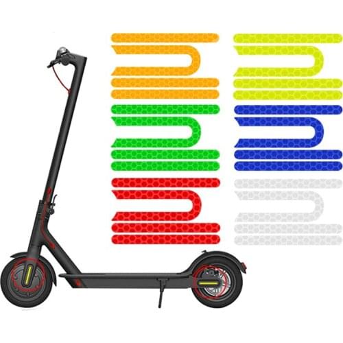 Scooter Reflective Sticker Reflect Light Tags Paster Decals Night Safety Warning Strip for m365 sticker For Xiaomi M365