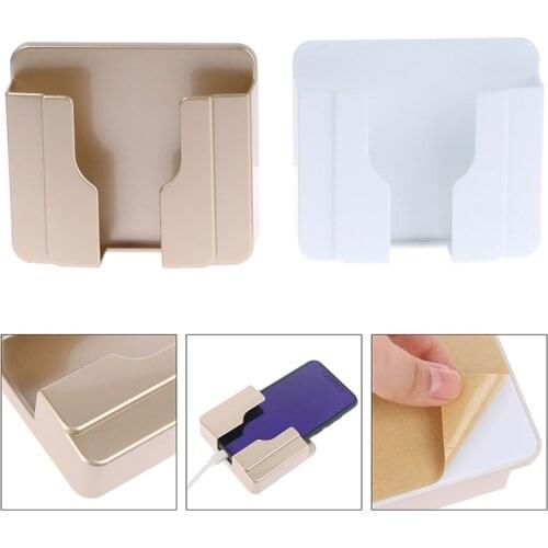 Socket Adhesive Universal Wall Mount Multifunction Phone Charging Holder Home Bracket Stand Hotel Shelf Mobile Charger Rack