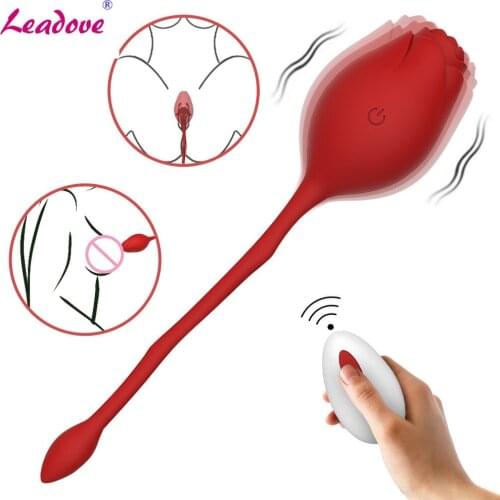 12 Speed Remote Control Vibrator Rose Vibrating Eggs Kegel Balls G Spot Clitoris Stimulator Massager Sex toy for Women TD0373