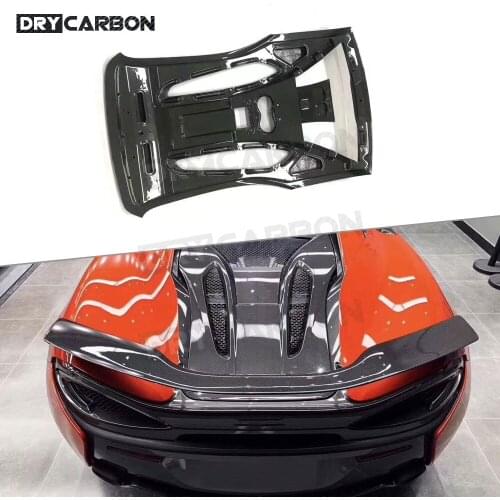 Dry Carbon Fiber Car Rear Cover Cap Boot Lid Tail Trunk Trim For McLaren 540C 570S 570GT O Style Boot Cover