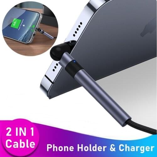 2IN1 USB Phone Charger Holder for Iphone 11 12 Pro Max Usb C Quick Charge Carregador Portatil for Samsung S21 S20 Xiaomi Stand