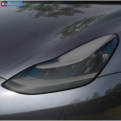 Car Headlight Protective Film Headlamp Taillight Transparent Smoked Black TPU Sticker For Tesla Model 3 2021 2017-On Accessories