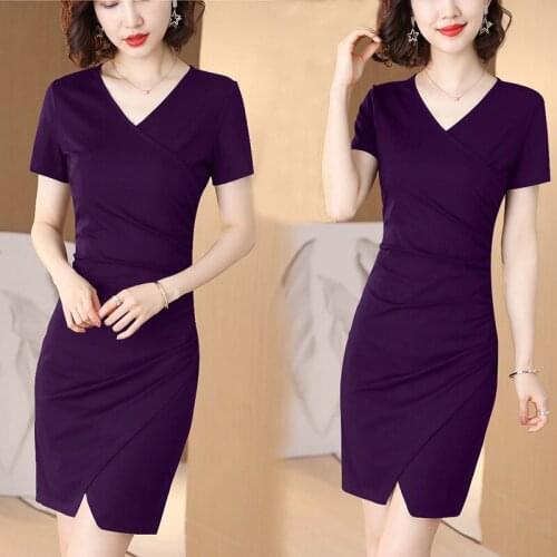 Women Dresses Summer Short-Sleeved Dress 2021 Womens Irregular Womens Summer Vestido De Mujer Femme Robe