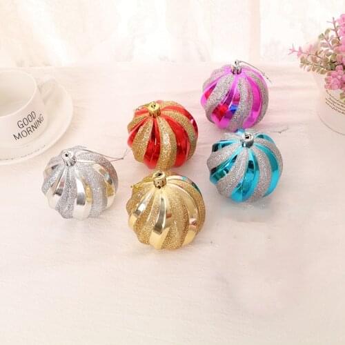 1 Set Christmas Tree Decor High Qulity White Gold Ball Ornament Bauble Party Hanging Ball for Home Christmas Decorations
