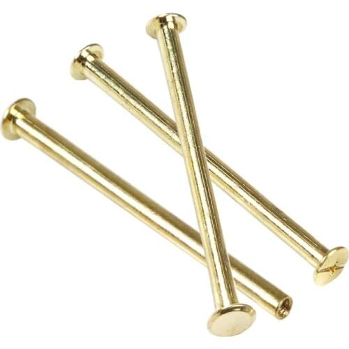 10pcs M5*65 Plated Copper Account Screw Rivet /Book Screw / Album Sample Book Docking Cook Pin M5 Hardware