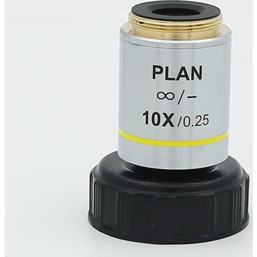 10X L=195 Infinity Plan Achromatic Objective Lens for Educational Lab Medical Bio-Microscope Biological Microscope 20.2mm