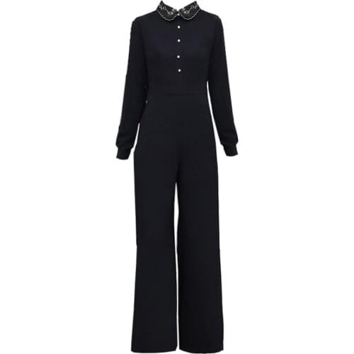 2021 New Elegant Wide Leg Pants High Waist Macacao Feminino Business Bodysuit Women Mono Mujer Office Plus Size Jumpsuit