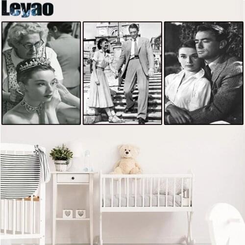 Retro Black White Roman holiday 3pcs Diamond Painting Cross Stitch Kits Classic Movie Diamond Embroidery Mosaic Home Decor Gift