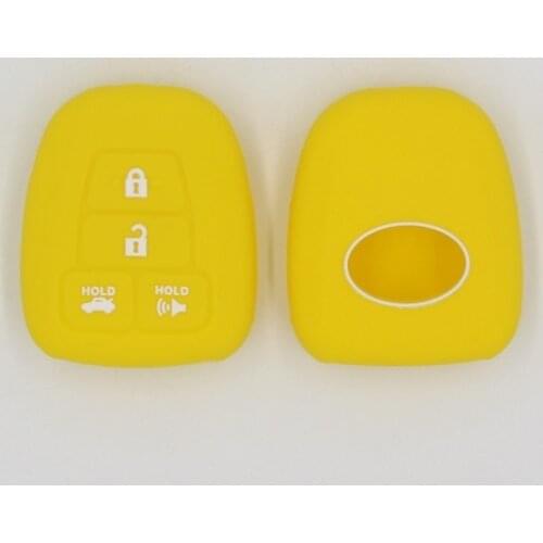 4PC Silicone Car Remote Key Fob Cover Case for Toyota CHR C-HR Prius Camry Corolla Keyless Shell Holder Protector 2017 2018