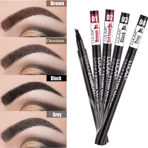 4 Head Henna Eyebrow Marker Pencil Microblading EyeBrow Thin Pen Painless Liquid Eyebrows Shades Makeup Sourcile Eyebrow Tattoo Pencil Eyebrow Henna Makeup Tools