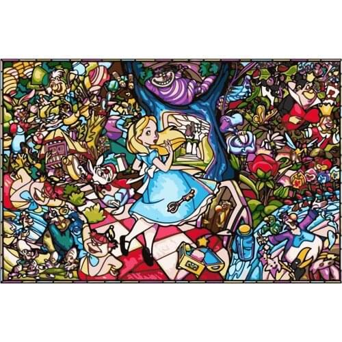 5D Diamond Painting Disney Alice in Wonderland Diamond Embroidery Reflection Pictures Of Rhinestones Mosaic Home Decor