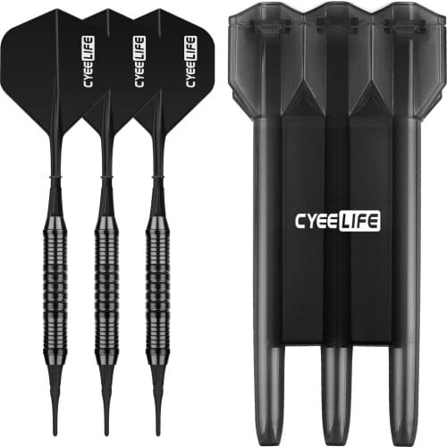 CyeeLife 16g Soft tipped Dart Professional Indoor plastic tip Darts Set For Electronic Dartboard Games Plastic storage box