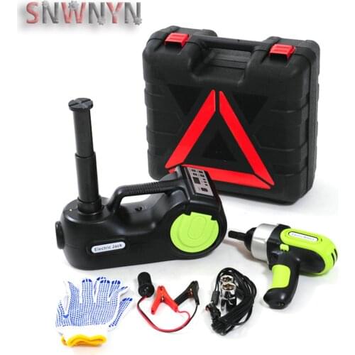 Multifunctional 12V 45cm Car Electric Hydraulic Jack With Electric Wrench Lifting Inflator Pump LED Car Tire Change Tool