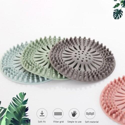 Household Kitchen Sink Filter Silicone Sink Strainer Shower Drain Hair Catcher Stopper Floor Drain Cover Bathroom Anti Clogging