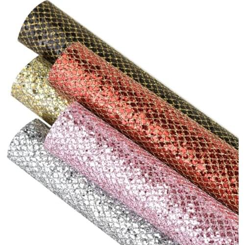 HSDCraft 20x34cm A4 hsd-Series Glitter Faux Synthetic Leather Fabric,DIY handmade materials
