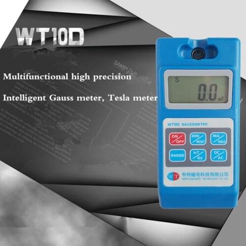 WT10D Intelligent Digital Gauss Meter Fluxmeter Tesla Meter Magnetometer Residual Magnetic Testing Instrument