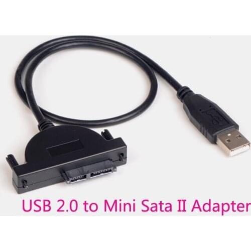 USB 2.0 to Mini Sata II 7+6 pin 13P Adapter Converter Cable for Laptop CD/DVD Rom Slimline Sata Usb 2.0 Cable