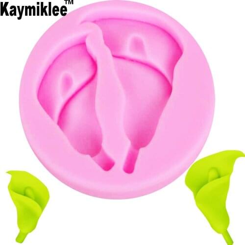 Kaymiklee F1235 Lily Flower Silicone Mold Fondant Cake Decorating Tools Baking Chocolate Candy Mould Kitchen Accessories,7.2*1cm
