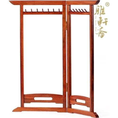 The red pen hung Mao Zhai Gallery red sandalwood wood penholder brush hanging painting supplies the "scholars four jewels" teno