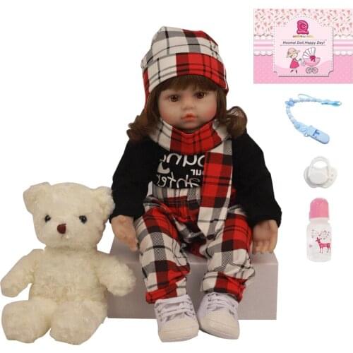 24 Inch Limited Collection Bebe Reborn Baby Doll 60cm Soft Vinyl Cloth Body Princess Doll Lifelike Reborn Dolls Birthday Gift