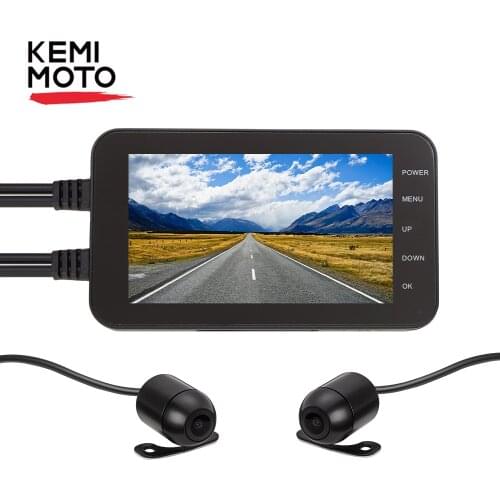 Motorcycle Recorder 4 Inch Motorcycle DVR Wifi Camera FHD 1080P Dash Cam Waterproof Dual Lens Front Rear View Video Recorder