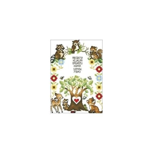 YIXIAO Counted Cross Stitch Kit Cross stitch RS cotton with cross stitch Haejbgqs Forest animals