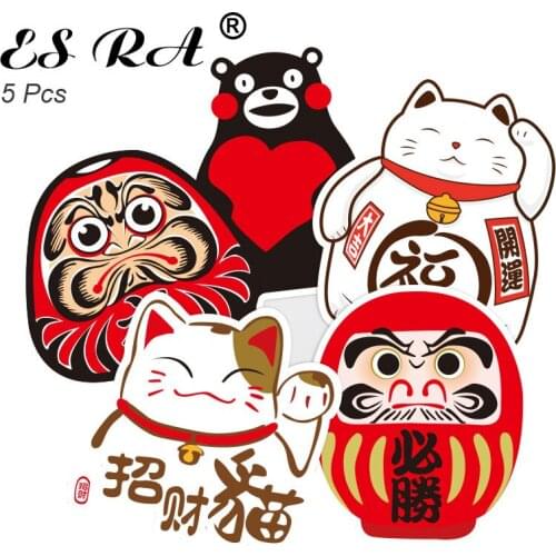 Fortune Cat Japanese God Stickers Waterproof Sunproof PVC Stickers for Luggage Stickers Laptop Skateboard Guitar Joural Bridge