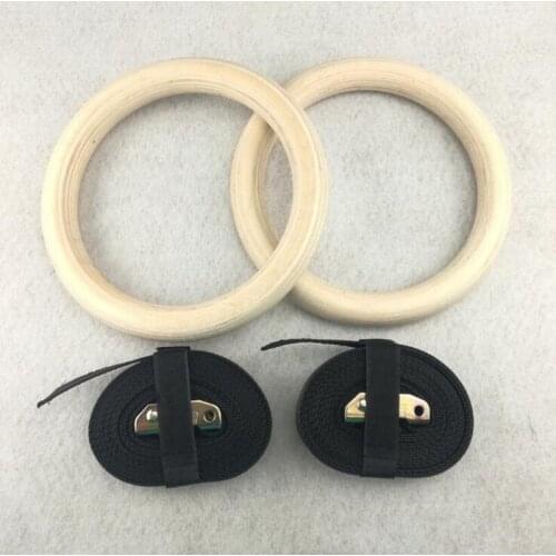 New Wooden or ABS for choice Exercise Fitness Gymnastic Rings Gym Exercise Cross fit Pull Ups Muscle Ups Gym Building Ring