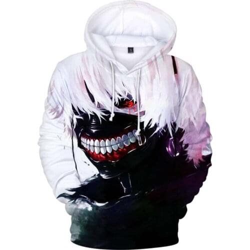 Be well received New 3D Anime Tokyo Ghoul Hoodies Hot 3D Sweatshirts Japanese Style Men Women Kids Fashion Harajuku Men Clothing