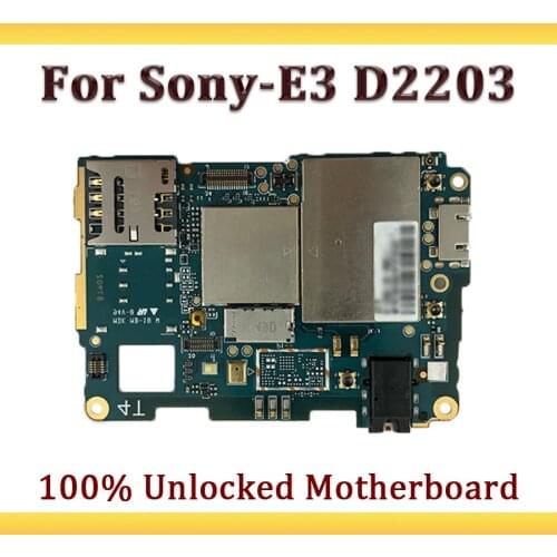Original Unlocked Motherboard For Sony Xperia E3 D2203 Mainboard,Disassembled For Sony Xperia E3 D2203 Logic Board,Free Shipping