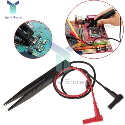 P1510 SMD Test Probe Chip Component LCR Testing Tool Digital Multimeter Tester Car Multimeter Meter Pen Probe Lead Tweezers
