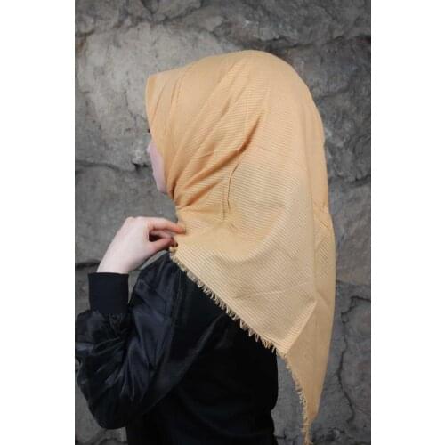 POLOİST SOLID COLOR LAVA SQUARE COTTON SCARF-DESEN-01-RENK-17