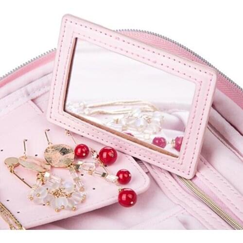 Portable Travel Jewelry Box Zipper Storage Bag Necklace Earrings Rings Bracelet Organizer Display Carrying Case