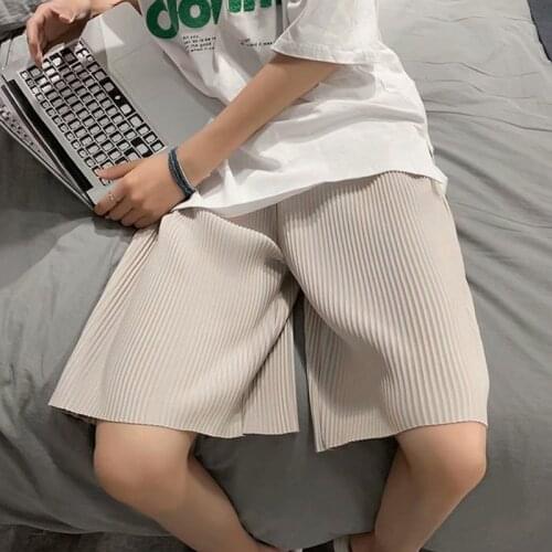 Mens Summer Thin High Street Five-point Knee Length Teen Loose Casual Shorts Pants