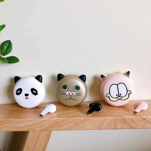 B71 TWS fone Bluetooth 5.1 Headset Cute Animal Shape panda Earphone Mic Hifi Stereo Wireless Earbuds for xiaomi smartphone