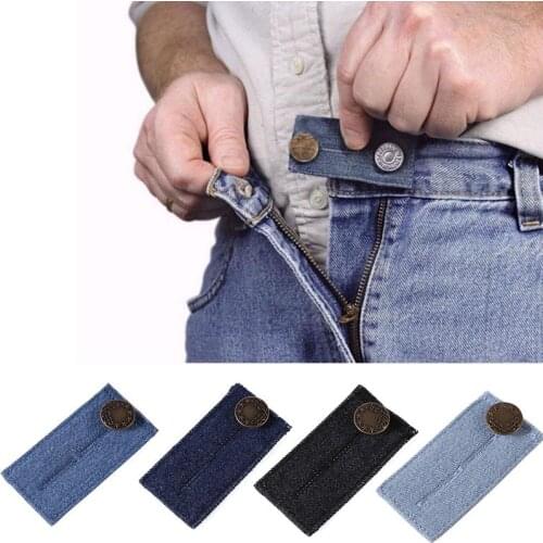 4Pcs Extenders Elastic Extended Buttons Adjustable Multi Use Pants DIY Denim Fastener Jeans Waist Clothes Buckle Extension Snap