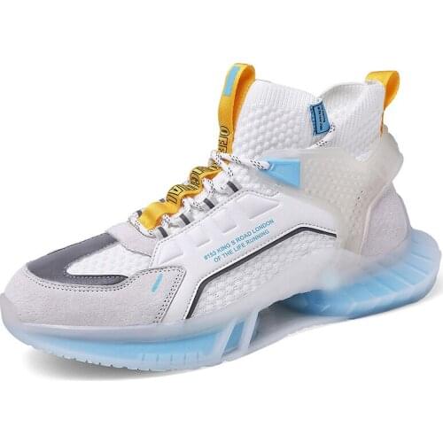 Comfortable, breathable and versatile outdoor 2021 summer new mens reflective high-top fashion casual sports style mens shoes