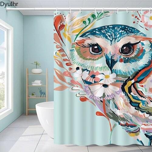 Nordic polyester thick sea turtle shower curtain printing waterproof shower curtain bathroom home decoration bathroom curtain
