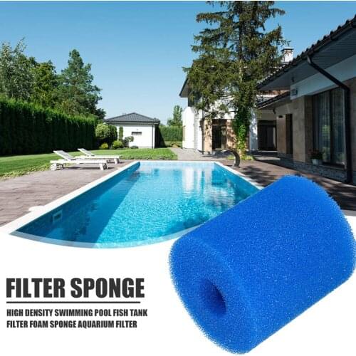 1PC Reusable Swimming Pool Filter Foam Cleaning Washable Pool Sponge Column Washable Swimming Pool Aquarium Filter Accessories