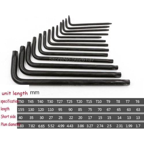 1Pcs Hex Key Wrench Ball End Spanner Allen Steel L-shape Repair Tools Powerful Type Head Lengthen Harden Micro Socket For Inner