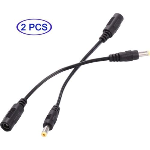 2PCS DC Plug Power Connector AC Adapter 2.1 x 5.5mm Female to 4.8 x 1.7mm Male Universal Laptop Notebook