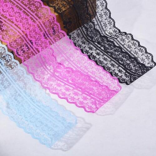 4Meters/Lot 4.5cm Lace Tape DIY Apparel Sewing Fabric White Black Blue Pink Purple Red Lace Trimming Gift Packaging Lace Ribbon