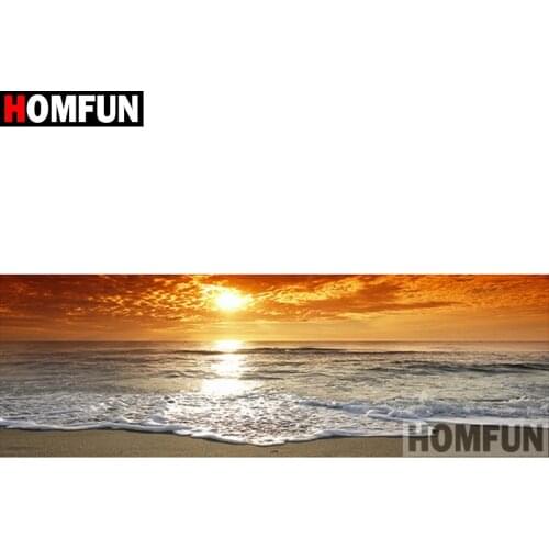 HOMFUN Full Square/Round Drill 5D DIY Diamond Painting "Sea sunset scenery" Embroidery Cross Stitch 5D Home Decor Gift A27091