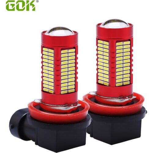 50pcs White LED H11 H8 LED 106smd 4014 HB3/9005 H7 HB4 LED High Power led 106SMD Car Fog light Bulb