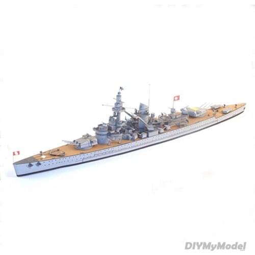 DIYMyModeI Paper Model German Battleship Luzov Battleship Model 1:400 Manual DIY