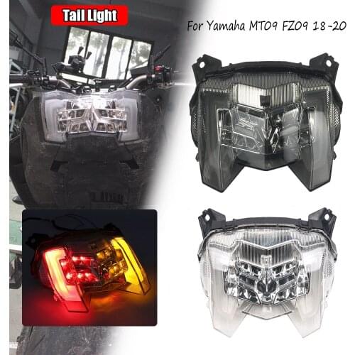 For Yamaha MT09 FZ09 MT FZ 09 2020 2019 2018 2017 Tail Light Taillight LED Integrated Lights Stop Brake Blinkers Turn Signals