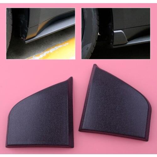 DWCX 1 Pair Black ABS plastic Car Side Door Skirt Fender Mudapron Cover Trim Fit For Ford Mustang 2015 2016 2017 2018