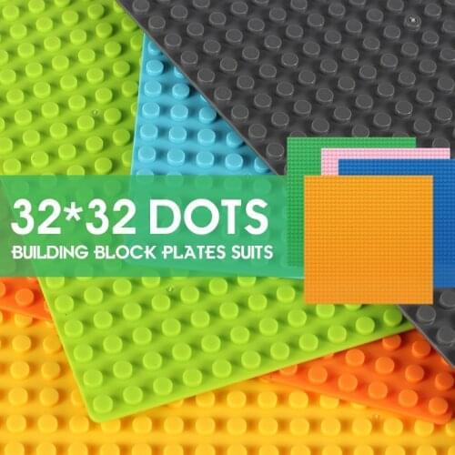32*32 Dots Classic Base Plates Suits Bricks Compatible City Baseplate Figures DIY Building Blocks Toys For Children
