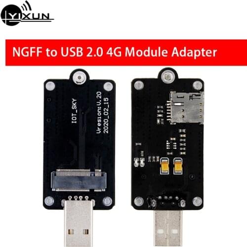 M.2 NGFF to USB 4G module adapter development board with Nano SIM slot for EM20-G EM12-G EM05 EM06 SIM7906E-M2 SIM7912G SIM7920G