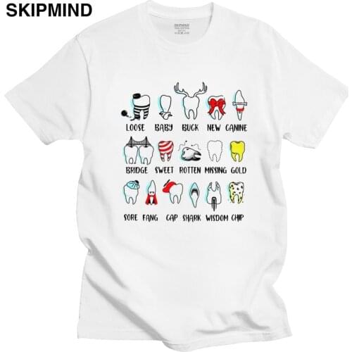 Fashion Dental Definitions T Shirt Men Short Sleeved Dentist T-shirt Dentistry Hygienist Tshirt 100% Cotton Teeth Doctor Tee Top